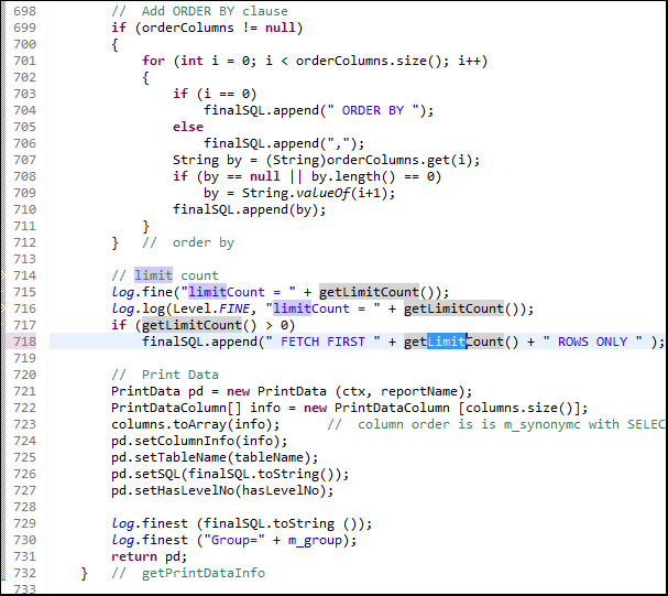 Add Limit Clause to SQL1