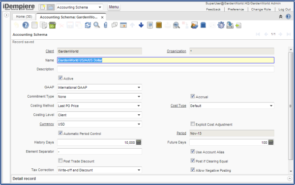 idempiere last PO costing method cost element Accounting Schema-resized-600